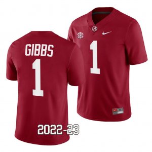 Men's Alabama Crimson Tide #1 Jahmyr Gibbs 2022-23 Crimson NCAA Uniform College Football Jersey 2403ZMSF1